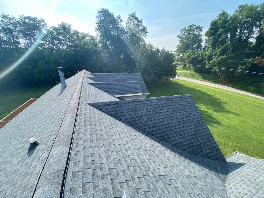 timberline hdz pewter gray shingles installed on this home by joyland roofing