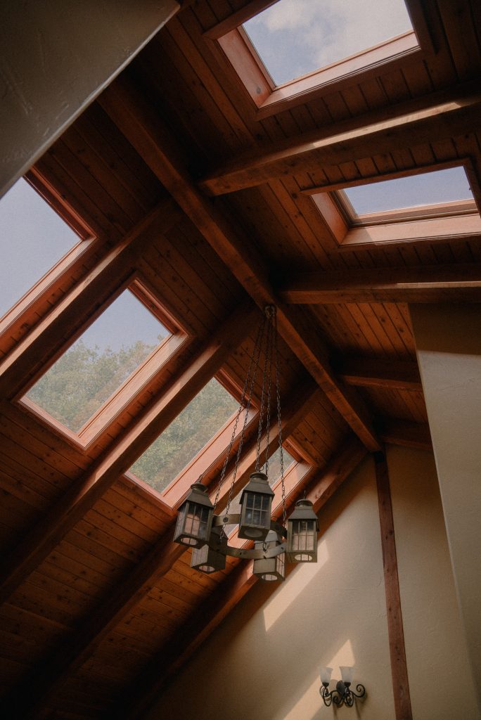 sun tunnel in wooden roof