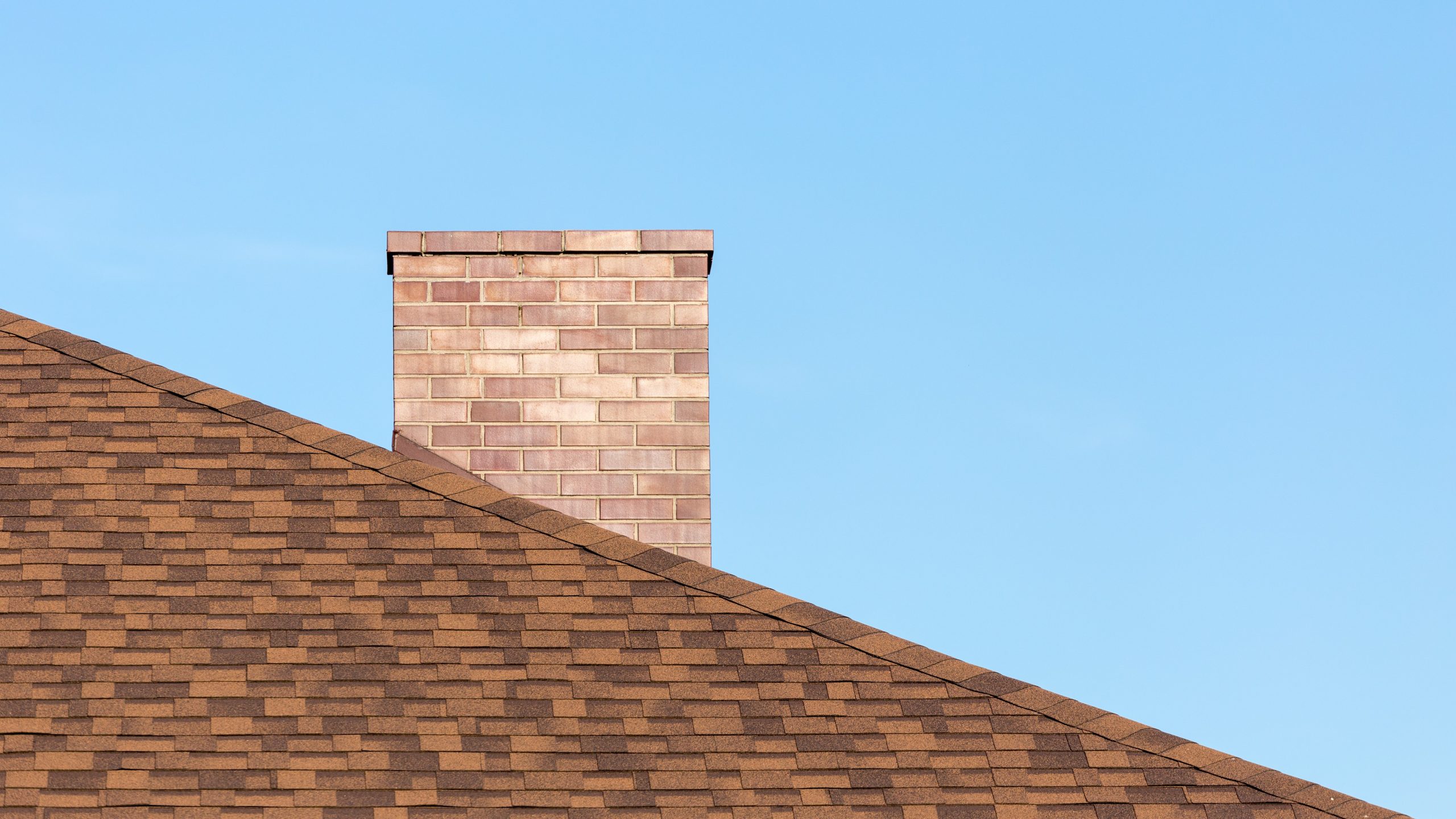 A red brick chimney of home in Mechanicsburg, PA